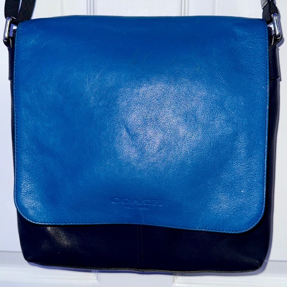 Coach Sullivan Small Messenger Sport Calf Leather Midnight/Denim F72108 - Picture 1 of 13